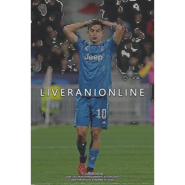 Lione 26.02.2020 Groupama Stadium Olympique Lione vs Juventus Champions League 2019/2020 ©Viganti/Agenzia Aldo Liverani Nella foto: paulo dybala delusione ©Viganti / AGENZIA ALDO LIVERANI SAS