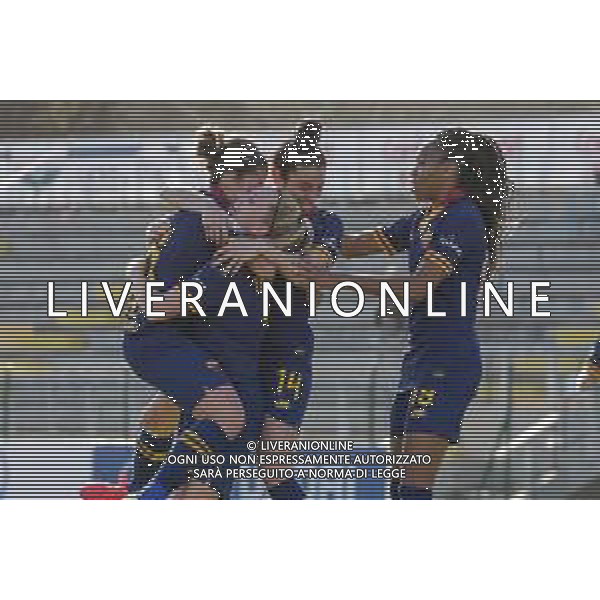 Calcio Coppa Italia Femminile 2019/2020 Roma, Italia 26/02/2020 Roma Women vs San Marino Academy Nella foto: esultanza Roma dopo il terzo goal realizzato da Claudia Ciccotti FOTO CLAUDIO BOSCO-ALESSIO MARINI-AG ALDO LIVERANI SAS
