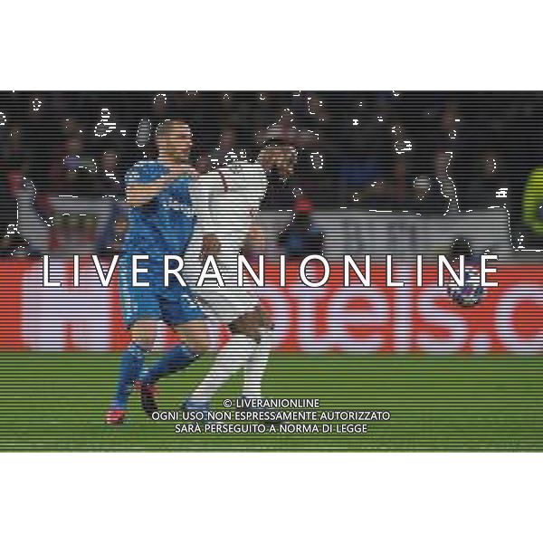 Lione 26.02.2020 Groupama Stadium Olympique Lione vs Juventus Champions League 2019/2020 ©Viganti/Agenzia Aldo Liverani Nella foto: leonardo bonucci e moussa dembele\' ©Viganti