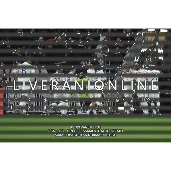 Lione 26.02.2020 Groupama Stadium Olympique Lione vs Juventus Champions League 2019/2020 ©Viganti/Agenzia Aldo Liverani Nella foto: esultanza lione ©Viganti
