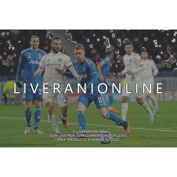 Lione 26.02.2020 Groupama Stadium Olympique Lione vs Juventus Champions League 2019/2020 ©Viganti/Agenzia Aldo Liverani Nella foto: aaron ramsey e lucas tousart ©Viganti