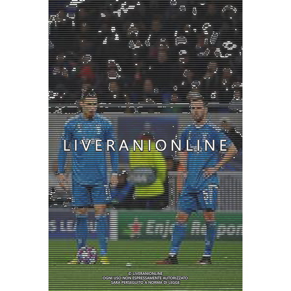 Lione 26.02.2020 Groupama Stadium Olympique Lione vs Juventus Champions League 2019/2020 ©Viganti/Agenzia Aldo Liverani Nella foto: cristiano ronaldo e miralem pjanic ©Viganti