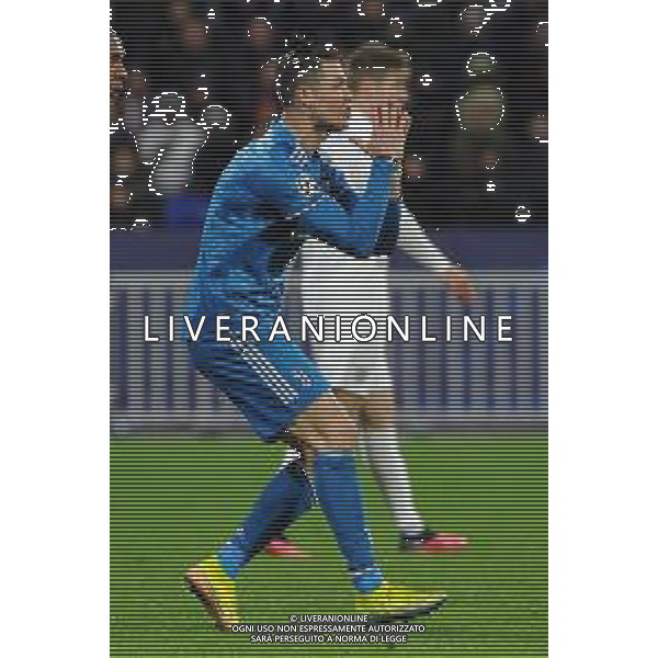 Lione 26.02.2020 Groupama Stadium Olympique Lione vs Juventus Champions League 2019/2020 ©Viganti/Agenzia Aldo Liverani Nella foto: cristiano ronaldo protesta ©Viganti