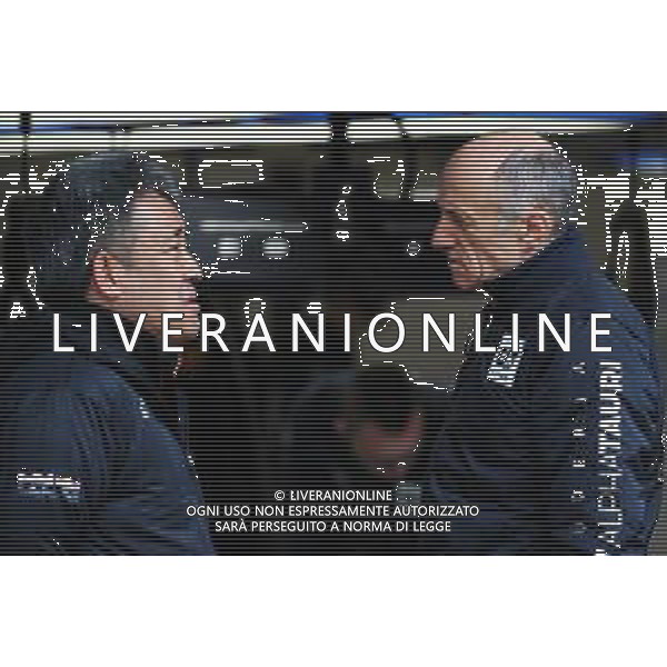 (L to R): Masashi Yamamoto (JPN) Honda Racing F1 Managing Director with Franz Tost (AUT) AlphaTauri Team Principal. 27.02.2020. Formula One Testing, Day Two, Barcelona, Spain. Thursday. / AGENZIA ALDO LIVERANI SAS - ITALY ONLY EDITORIAL USE ONLY - TEST F1 DAY 2 BARCELLONA SPAGNA 27.02.2020