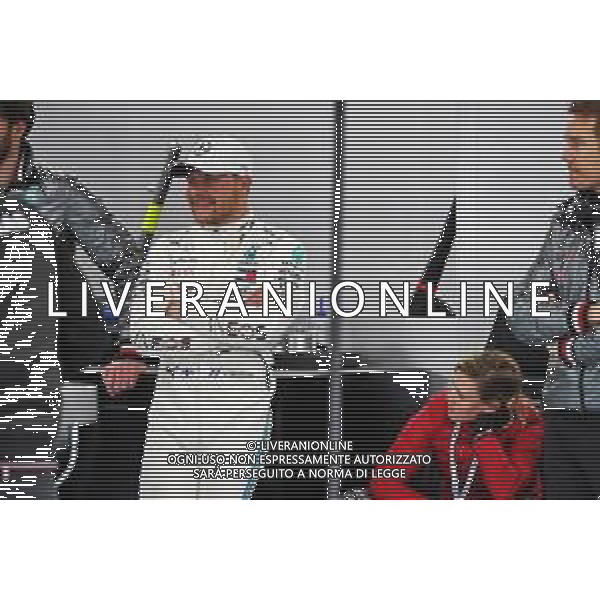 Valtteri Bottas (FIN) Mercedes AMG F1 with his girlfriend Tiffany Cromwell (AUS) Professional Cyclist. 27.02.2020. Formula One Testing, Day Two, Barcelona, Spain. Thursday. / AGENZIA ALDO LIVERANI SAS - ITALY ONLY EDITORIAL USE ONLY - TEST F1 DAY 2 BARCELLONA SPAGNA 27.02.2020