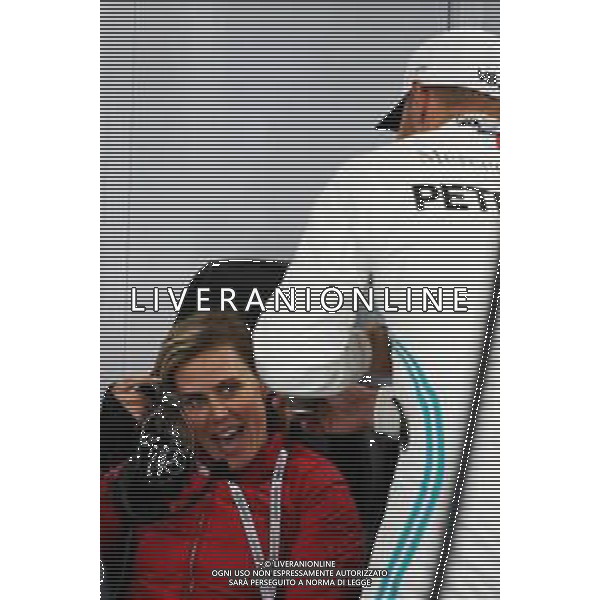 Valtteri Bottas (FIN) Mercedes AMG F1 with his girlfriend Tiffany Cromwell (AUS) Professional Cyclist. 27.02.2020. Formula One Testing, Day Two, Barcelona, Spain. Thursday. / AGENZIA ALDO LIVERANI SAS - ITALY ONLY EDITORIAL USE ONLY - TEST F1 DAY 2 BARCELLONA SPAGNA 27.02.2020