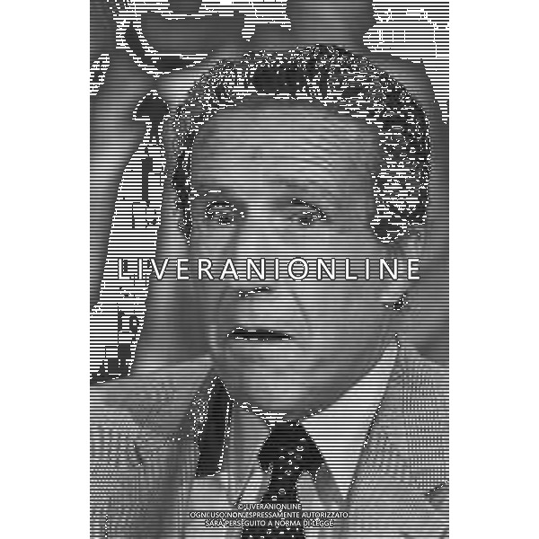 HELENIO HERRERA, calciatore e allenatore di calcio - Retrospettiva nella foto alla trasmissione televisiva \'La Domenica Sportiva\' a Milano nel 1986 ©ARCHIVIO / AGENZIA ALDO LIVERANI SAS