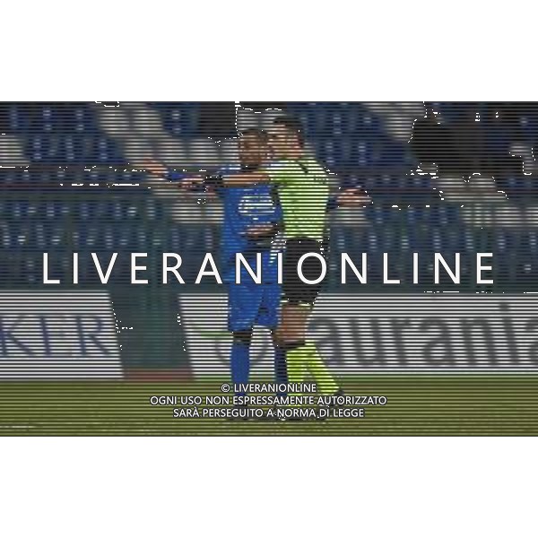 Campionato di Calcio Serie C - Lega Pro 2019/2020 Pagani, Italia 01/03/2020 Paganese vs Teramo Nella foto: Francesco Scarpa (10) Paganese Calcio 1926 protesta il fallo ricevuto da Tommaso Cancellotti (29) Teramo Calcio 1913 FOTO ANDREA D\'AMICO-ALESSIO MARINI-AG ALDO LIVERANI SAS