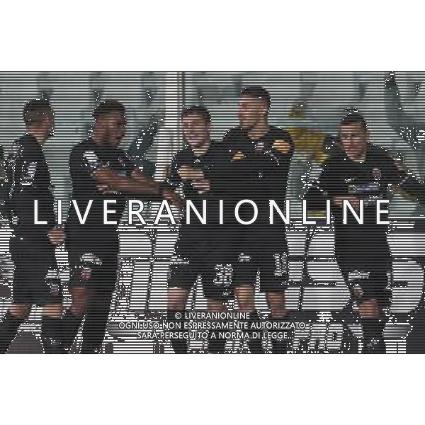 Pescara - Ascoli Campionato di Calcio Serie BKT 01/03/2020 nella foto: esultanza ascoli dopo il goal ©Claudio Zamagni/Agenzia Aldo Liverani s.a.s ascoli celebrates after scoring a goal during Italian Serie BKT soccer match between Pescara and Ascoli at Adriatico Giovanni Cornacchia Stadium in pescara on March 01 2020 photo credit by Claudio Zamagni/Aldo Liverani Photo Agency / AGENZIA ALDO LIVERANI SAS