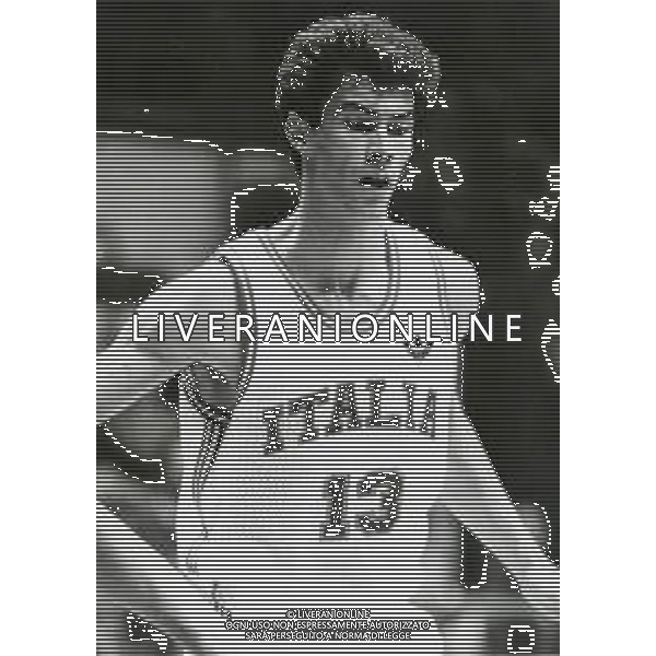 RETROSPETTIVA BARGNA FAUSTO BASKET NELLA FOTO BAGNA FAUSTO CON LA MAGLIA DELLA NAZIONALE ITALIANA AG ALDO LIVERANI SAS