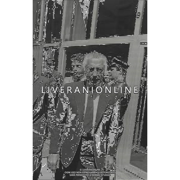 RETROSPETTIVA GIANNI AGNELLI INDUSTRIALE E POLITICO NELLA FOTO GIANNI AGNELLI A MILANO NELL\'ANNO 1976 DOPO LA RIUNIONE IN CONFINDUSTRIA AG ALDO LIVERANI SAS