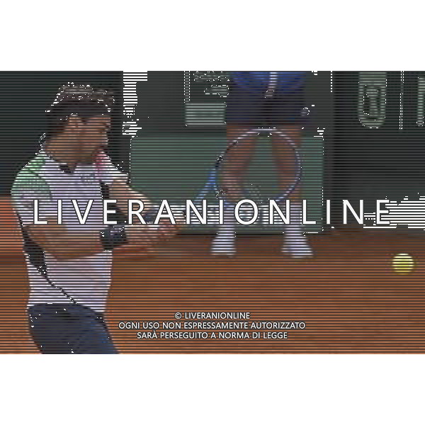 06-03-2020-PLAYOFF COPPA DAVIS ITALIA COREA DEL SUD, ITALIA, SARDEGNA, CAGLIARI, TENNIS CLUB MONTE URPINU. SINGOLO. NELLA FOTO: FABIO FOGNINI, ITALIA. SALVATORE MOI/AGENZIA ALDO LIVERANI SAS.