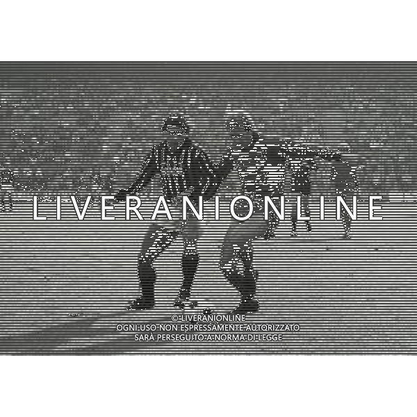 24-10-1982 MILANO CAMPIONATO DI CALCIO SERIE B MILAN BOLOGNA 5-0 NELLA FOTO Klaus Bachlechner E ALBERICO EVANI AG ALDO LIVERANI SAS
