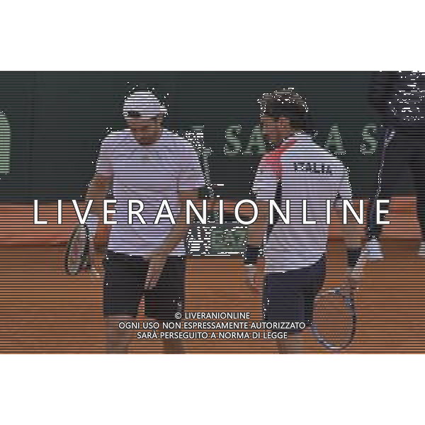 07-03-2020 PLAYOFF COPPA DAVIS ITALIA COREA DEL SUD, ITALIA, SARDEGNA, CAGLIARI, TENNIS CLUB MONTE URPINU. DOPPIO NELLA FOTO: FABIO FOGNINI E SIMONE BOLELLI ©SALVATORE MOI/AGENZIA ALDO LIVERANI SAS. / AGENZIA ALDO LIVERANI SAS
