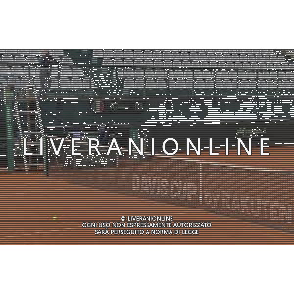 07-03-2020 PLAYOFF COPPA DAVIS ITALIA COREA DEL SUD, ITALIA, SARDEGNA, CAGLIARI, TENNIS CLUB MONTE URPINU. DOPPIO NELLA FOTO: CAMPO DI GIOCO - SPALTI VUOTI SENZA PUBBLICO PER L\'EMERGENZA CORONOVIRUS ©SALVATORE MOI/AGENZIA ALDO LIVERANI SAS. / AGENZIA ALDO LIVERANI SAS
