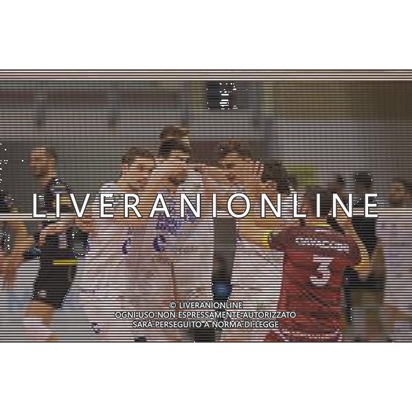 Campionato di Volley Superlega Serie A 2019/2020 Latina, Italia 07/03/2020 Top Volley Latina vs Calzedonia Verona Nella foto: esultanza Top Volley Cisterna FOTO LUIGI MARIANI-ALESSIO MARINI-AG ALDO LIVERANI SAS