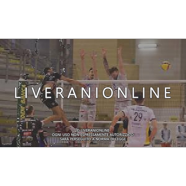 Campionato di Volley Superlega Serie A 2019/2020 Latina, Italia 07/03/2020 Top Volley Latina vs Calzedonia Verona Nella foto: muro Top Volley Cisterna FOTO LUIGI MARIANI-ALESSIO MARINI-AG ALDO LIVERANI SAS