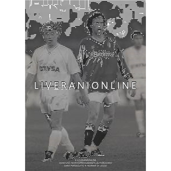 15-04-1992 TORINO SEMIFINALE GARA DI RITORNO DI COPPA UEFA TORINO REAL MADRID 2-0 NELLA FOTO EMILIO BUTRAGUENO E WALTER CASAGRANDE AG ALDO LIVERANI SAS
