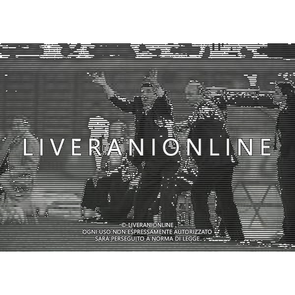 15-04-1992 TORINO SEMIFINALE GARA DI RITORNO DI COPPA UEFA TORINO REAL MADRID 2-0 NELLA FOTO EMILIANO MONDONICO E LUCIANO MOGGI IN PANCHINA AG ALDO LIVERANI SAS