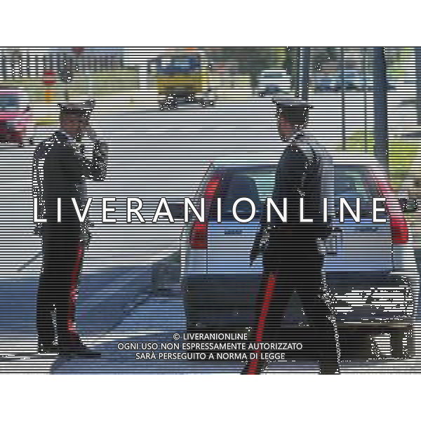 IMOLA 11 03 2020 CONTROLLI DEI CARABINIERI PER LE AUTOCERTIFICAZIONI PER IL TRANSITO DOVUTO A CORONAVIRUS FOTO GIANNI SANNA-AG ALDO LIVERANI SAS