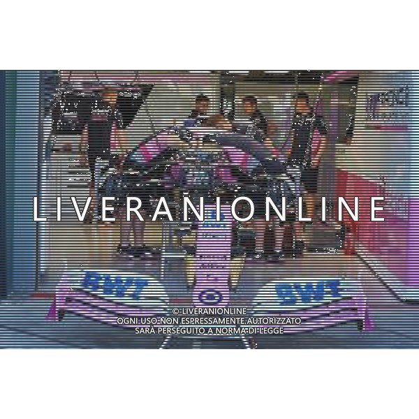 Racing Point F1 Team RP20 worked on by mechanics. 12.03.2020. Formula 1 World Championship, Rd 1, Australian Grand Prix, Albert Park, Melbourne, Australia, Preparation Day. AG ALDO LIVERANI SAS-ONLY ITALY