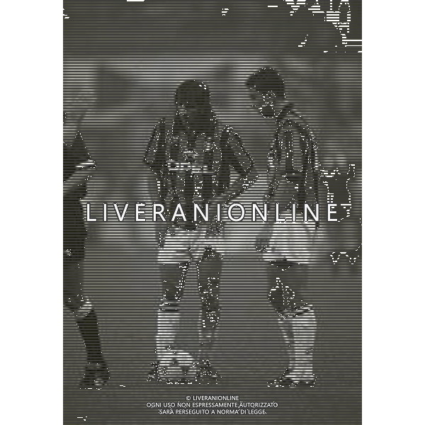 12-10-1994 MILANO OTTAVI DI FINALE COPPA ITALIA MILAN INTER 1-2 NELLA FOTO GIANLUIGI LENTINI E ALESSANDRO COSTACURTA AG ALDO LIVERANI SAS
