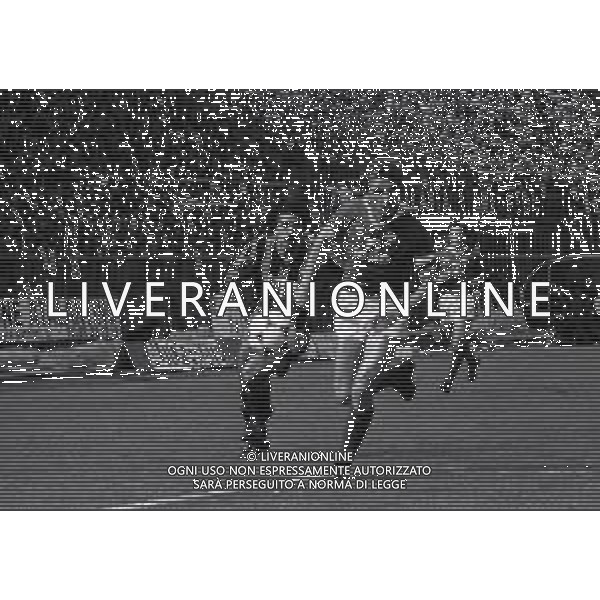 13-05-1984 BERGAMO-CAMPIONATO DI CALCIO SERIE B ATALANTA PERUGIA 5-2 NELLA FOTO PIERLUIGI FROSIO E ENRICO VELLA AG ALDO LIVERANI SAS