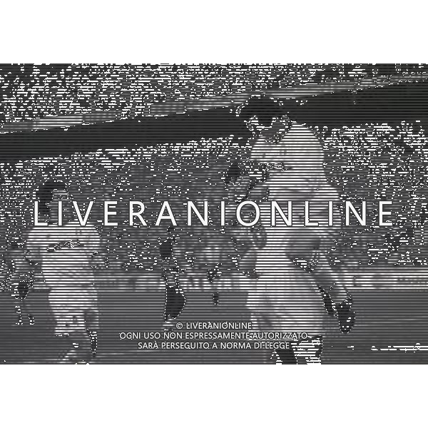 19-04-1995 MILANO SEMIFINALE DI CHAMPIONS LEAGUE MILAN PARIS SANT GERMAIN 2-0 NELLA FOTO ESULTANZA DEJAN SAVICEVIC AG ALDO LIVERANI SAS