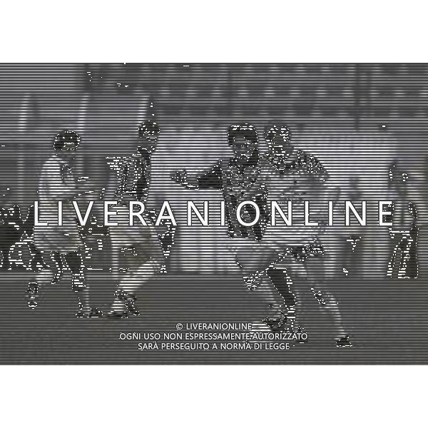 07-05-1995 MILANO CAMPIONATO DI CALCIO SERIE A MILAN FOGGIA 3-0 NELLA FOTO IGOR KOLYVANOV E GIOVANNI STROPPA AG ALDO LIVERANI SAS