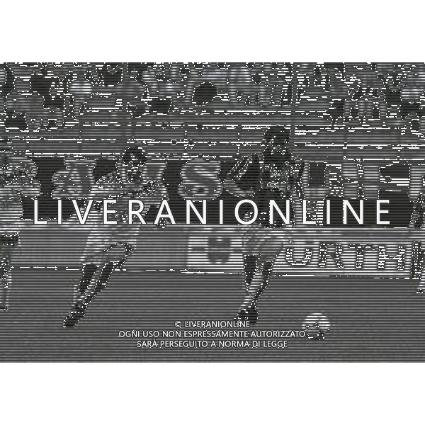 07-05-1995 MILANO CAMPIONATO DI CALCIO SERIE A MILAN FOGGIA 3-0 NELLA FOTO gianluigi lentini e pierpaolo bresciani AG ALDO LIVERANI SAS