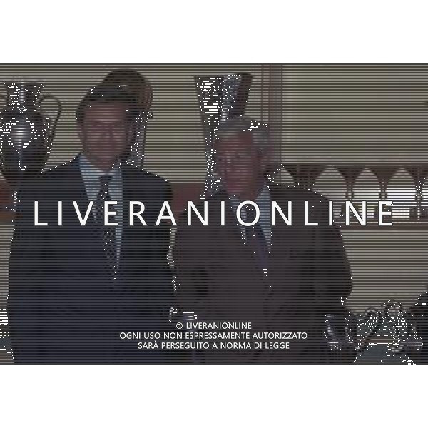 RETROSPETTIVA MARCELLO LIPPI ALLENATORE INTER CALCIO 1999 NELLA FOTO MARCELLO LIPPI ALLENATORE INTER CALCIO NELL\'ANNO 1999 PRESENTAZIONE CON GIACINTO FACCHETTI AG ALDO LIVERANI SAS