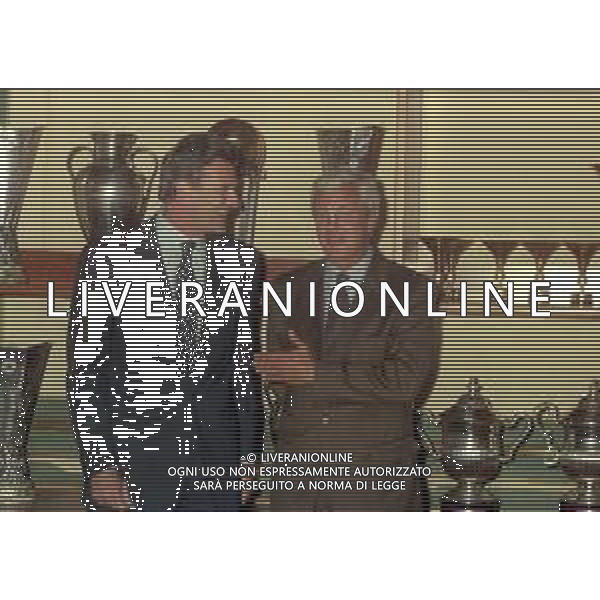 RETROSPETTIVA MARCELLO LIPPI ALLENATORE INTER CALCIO 1999 NELLA FOTO MARCELLO LIPPI ALLENATORE INTER CALCIO NELL\'ANNO 1999 PRESENTAZIONE CON GIACINTO FACCHETTI AG ALDO LIVERANI SAS