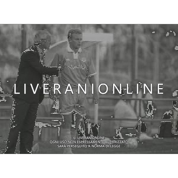 RETROSPETTIVA MARCELLO LIPPI ALLENATORE NAPOLI CALCIO 1993-1994 NELLA FOTO MARCELLO LIPPI ALLENATORE NAPOLI CALCIO 1993-1994 CON JONAS THERN AG ALDO LIVERANI SAS  