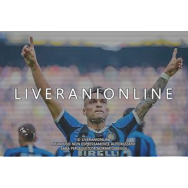 Lautaro Mart√≠nez of FC Internazionale during italian soccer Serie A season 2019/20 of FC Internazionale - Photo credit Fabrizio Carabelli /LMEDIA / AGENZIA ALDO LIVERANI SAS