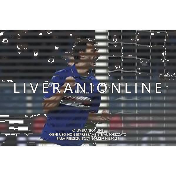 Campionato di Calcio Serie A 2019/2020 Genova, Italia 14/03/2020 Sampdoria Italian Soccer serie A Season 2019/20 Nella foto: Manolo Gabbiadini (Sampdoria), esultanza FOTO DANILO VIGO-ALESSIO MARINI-AG ALDO LIVERANI SAS