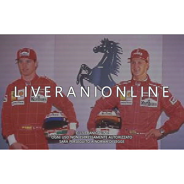 RETROSPETTIVA MICHAEL SCHUMACHER PILOTA F1 NELLA FOTO MICHAEL SCHUMACHER NELL\'ANNO 1996 CON EDDIE IRVINE AG ALDO LIVERANI SAS