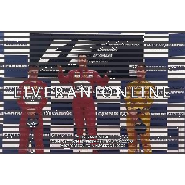 RETROSPETTIVA MICHAEL SCHUMACHER PILOTA F1 NELLA FOTO MICHAEL SCHUMACHER CON EDDIE IRVINE E RALF SCHUMACHER AL GP DI MONZA NELL\'ANNO 1998  AG ALDO LIVERANI SAS  