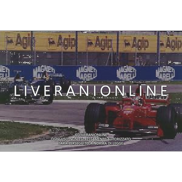 RETROSPETTIVA MICHAEL SCHUMACHER PILOTA F1 NELLA FOTO MICHAEL SCHUMACHER NELL\'ANNO 1999 AL GP DI IMOLA F1 AG ALDO LIVERANI SAS  