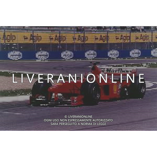 RETROSPETTIVA MICHAEL SCHUMACHER PILOTA F1 NELLA FOTO MICHAEL SCHUMACHER NELL\'ANNO 1999 AL GP DI IMOLA F1 AG ALDO LIVERANI SAS 