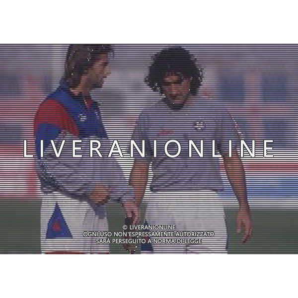 RETROSPETTIVA DE PAOLA LUCIANO CALCIATORE NELLA FOTO LUCIANO DE PAOLA IN ALLENAMENTO CON IL COSENZA CALCIO AG ALDO LIVERANI SAS