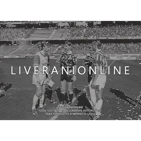 20-03-1994 CAMPIONATO DI CALCIO SERIE A JUVENTUS PARMA 4-0 NELLA FOTO LORENZO MINOTTI -ARBITRO LORIS STAFOGGIA E JURGEN KOHLER AG ALDO LIVERANI SAS