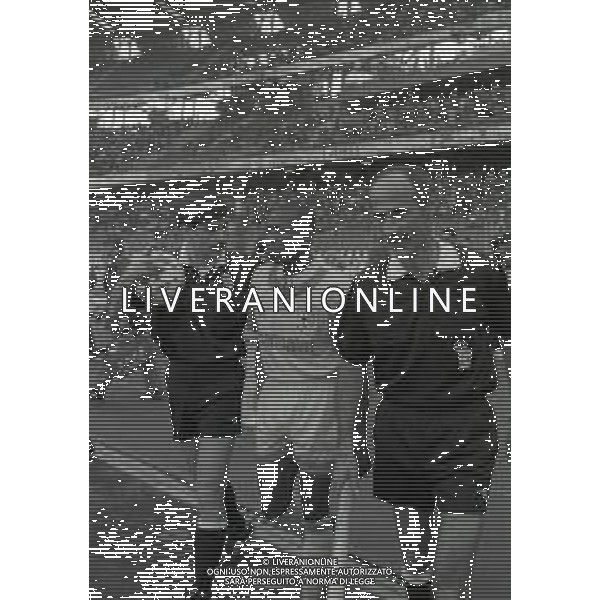 20-03-1994 CAMPIONATO DI CALCIO SERIE A JUVENTUS PARMA 4-0 NELLA FOTO ARBITRO LORIS STAFOGGIA E ASPRILLA FAUSTO AG ALDO LIVERANI SAS