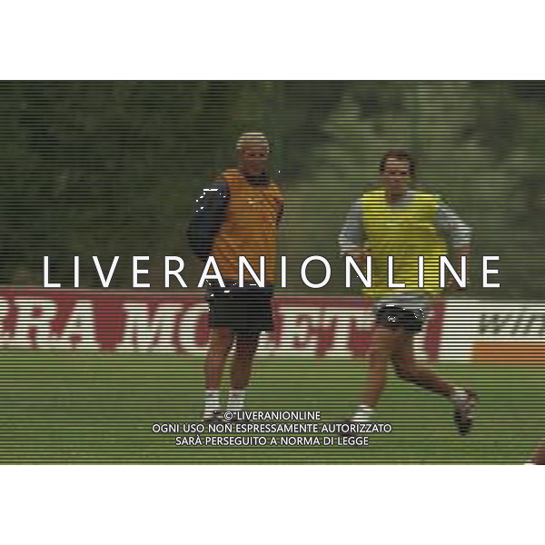 RETROSPETTIVA MARCELLO LIPPI ALLENATORE INTER CALCIO 1999 NELLA FOTO MARCELLO LIPPI ALLENATORE INTER CALCIO NELL\'ANNO 1999 CON BENOIT CAUET AG ALDO LIVERANI SAS