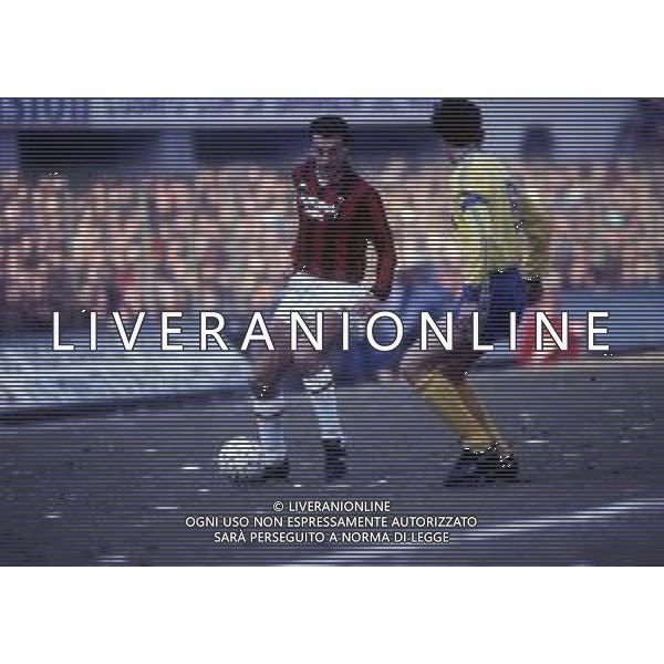 RETROSPETTIVA MANZO ANDREA CALCIATORE NELLA FOTO MANZO ANDREA CON LA MAGLIA DEL MILAN CALCIO AG ALDO LIVERANI SAS
