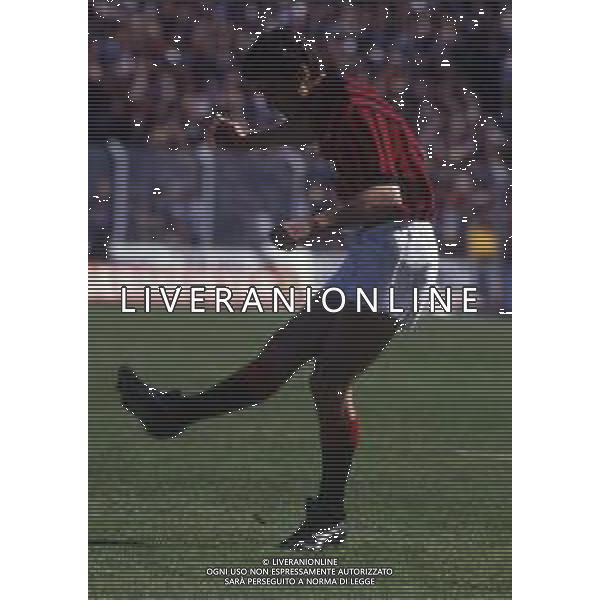 RETROSPETTIVA MANZO ANDREA CALCIATORE NELLA FOTO MANZO ANDREA CON LA MAGLIA DEL MILAN CALCIO AG ALDO LIVERANI SAS