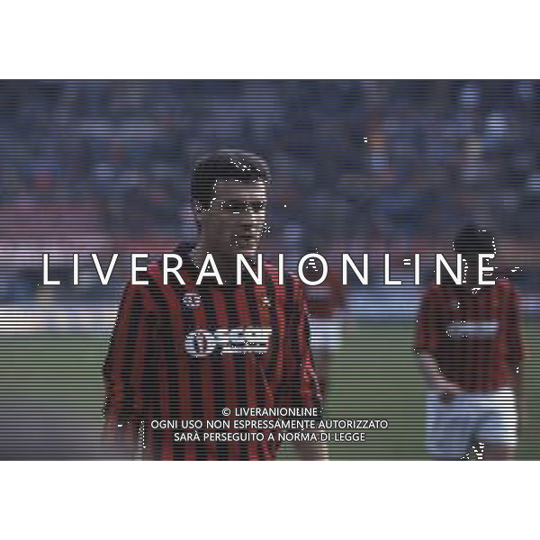 RETROSPETTIVA MANZO ANDREA CALCIATORE NELLA FOTO MANZO ANDREA CON LA MAGLIA DEL MILAN CALCIO AG ALDO LIVERANI SAS