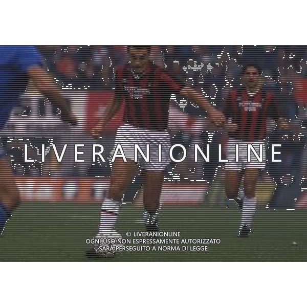 RETROSPETTIVA MANZO ANDREA CALCIATORE NELLA FOTO MANZO ANDREA CON LA MAGLIA DEL MILAN CALCIO AG ALDO LIVERANI SAS