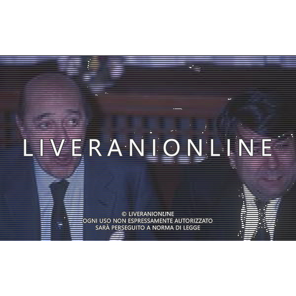 RETROSPETTIVA PAOLO MANTOVANI PRESIDENTE DELLA SAMPDORIA CALCIO NELLA FOTO PAOLO MANTOVANI PRESIDENTE DELLA SAMPDORIA CALCIO CON IL PRESIDENTE DEL GENOA CALCIO ALDO SPINELLI AG ALDO LIVERANI SAS