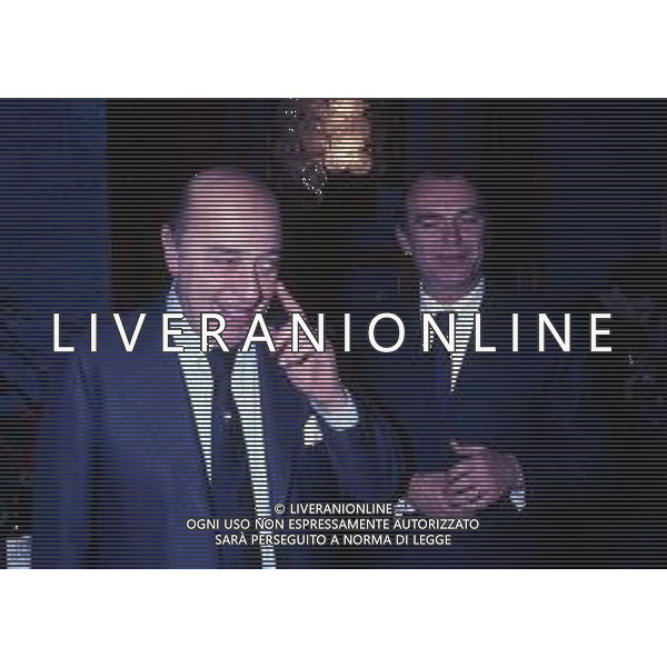 RETROSPETTIVA PAOLO MANTOVANI PRESIDENTE DELLA SAMPDORIA CALCIO NELLA FOTO PAOLO MANTOVANI PRESIDENTE DELLA SAMPDORIA CALCIO CON ERNESTO PELLEGRINI PRESIDENTE INTER AG ALDO LIVERANI SAS