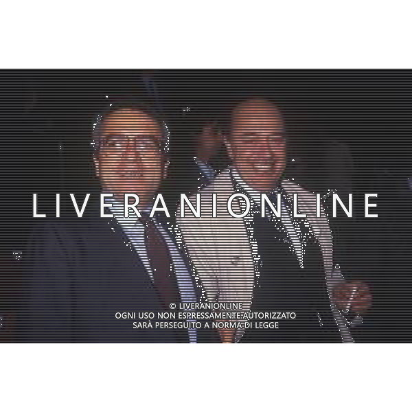 RETROSPETTIVA PAOLO MANTOVANI PRESIDENTE DELLA SAMPDORIA CALCIO NELLA FOTO PAOLO MANTOVANI PRESIDENTE DELLA SAMPDORIA CALCIO CON ANTONIO MATTARESE AG ALDO LIVERANI SAS